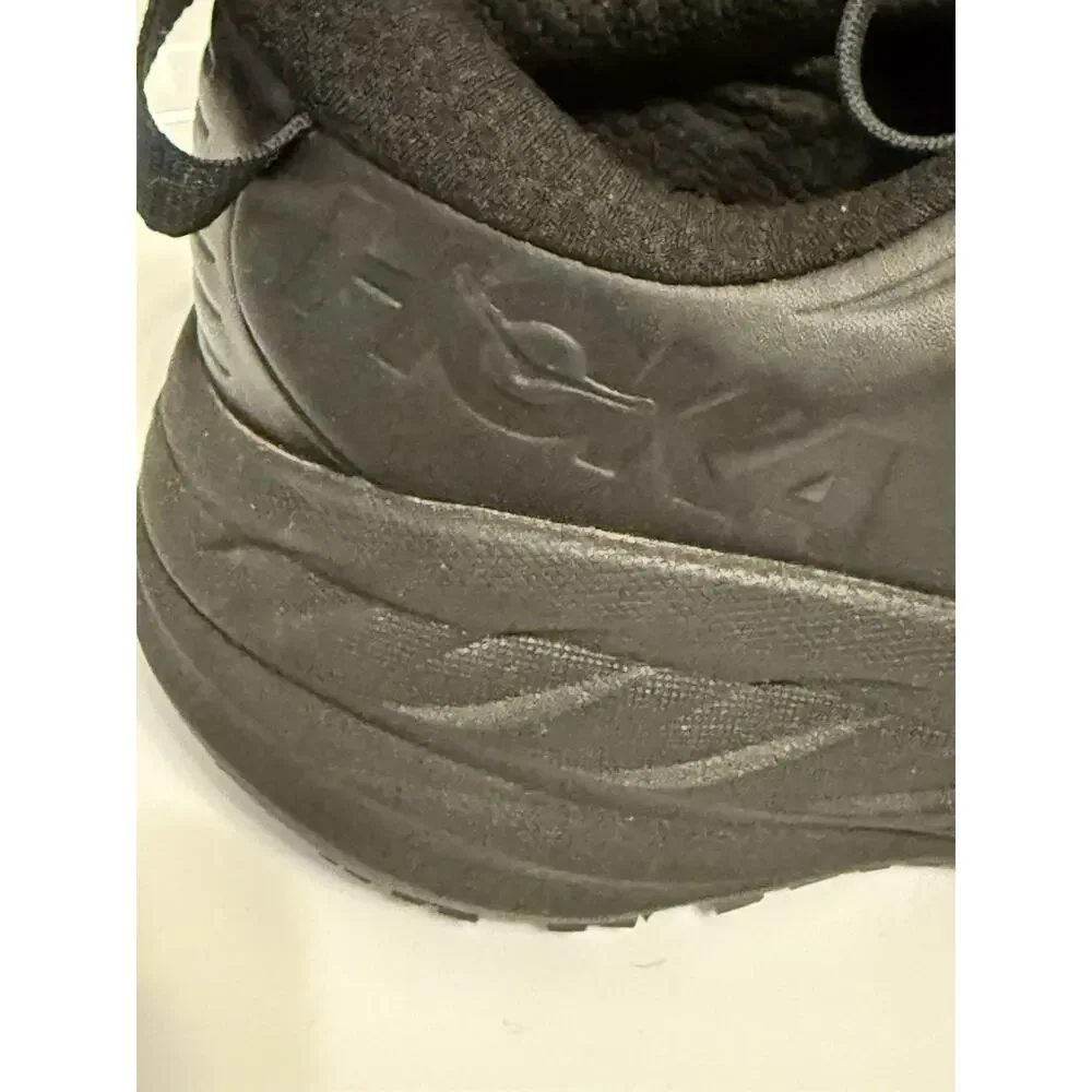 Hoka One One Bondi SR 1110521 BBLC Women's Size US 9 Black Leather Sneakers